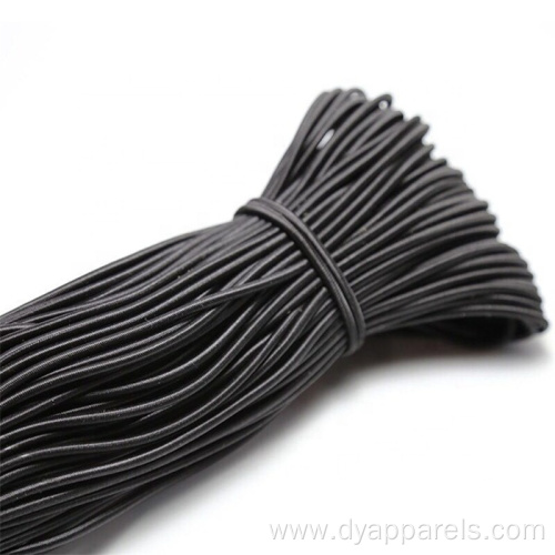 2.5 mm Black Round Elastic Cord